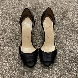 Christian louboutin satin heels